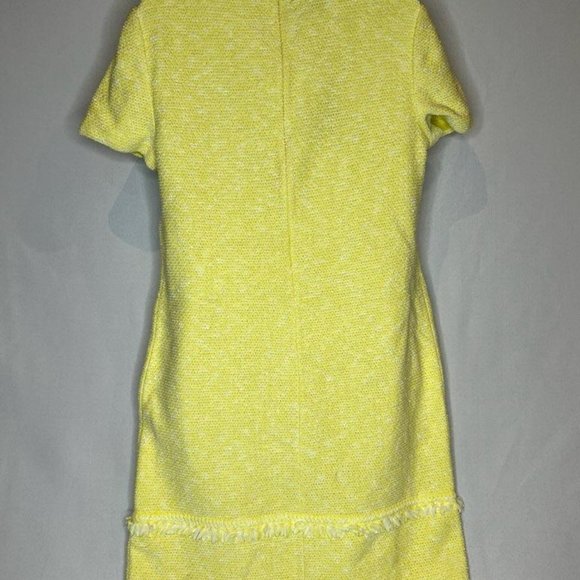 St John Sunday Tweed Knit Shift Dress in Limoncello/Ercu size 8 - Picture 3 of 4